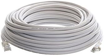 Cables4PC Cat5 RJ45 100 ' Лепенка Етернет Мрежа Кабел, Бело