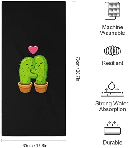 Цртан кактус прегратка со микрофибер рачни крпи Супер апсорбирачки крпи Брзо суво миење на миење садови