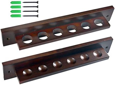 ZLXDP 6-дупки за шишиња Професионална билијард знак за складирање на wallидови, дрвена билијард, решетка за знаци