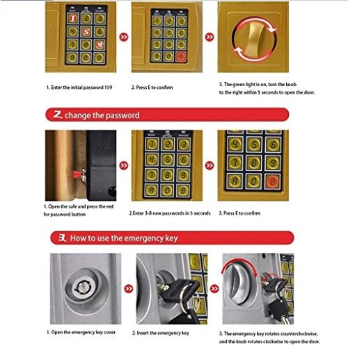 Лукео Голем Електронски Дигитален Сеф, Накит Домашна Безбедност-Имитација Заклучување И Безбедно