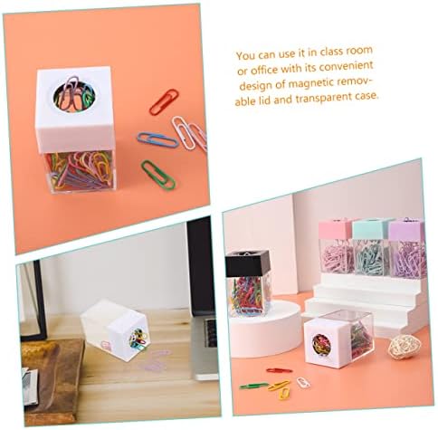 Abaodam 2 парчиња пински корпи во боја на хартиени клипови биро контејнери со контејнери со контејнери за контејнери за хартија за хартија за хартија
