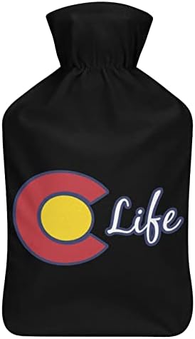 CO Life Life Colorado Chage Blage Wote Water Water Worth со покривка симпатична гума вреќа со топла вода топла вода шише за кревет