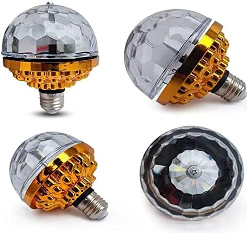 Шарена ротирачка магија топка светло, светло на LED фаза, со ротирачки штекер ， шарен диско вртење на сијалица за магична топка ，