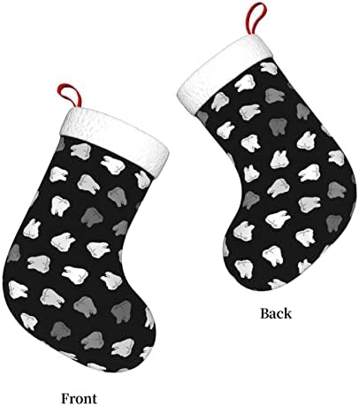 Стоматолошка стоматолошка стоматолошка Christma Cristmings Божиќни украси на дрво Божиќни чорапи за Божиќни празнични забави подароци