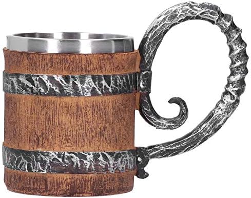 Дрвени стил пиво чаши, гроздобер нерѓосувачки челик чаши дрвени подарок антички барел волумен чаши.