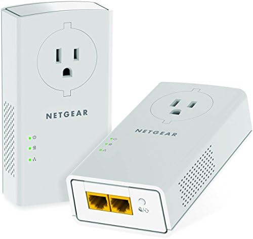 Комплет за адаптер ЗА Напојување NETGEAR, Wallид-приклучок Од 2000 Mbps, 2 Гигабитни Етернет Порти Со Премин + Дополнителен Излез