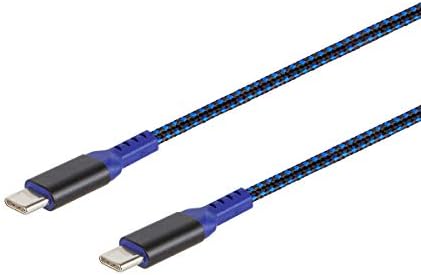 Полнење на скришум на монопроце и синхронизација на USB 2.0 Type -C до кабел Type -C - 1,5 стапки - сина, до 3А/60 вати, брзо полнење
