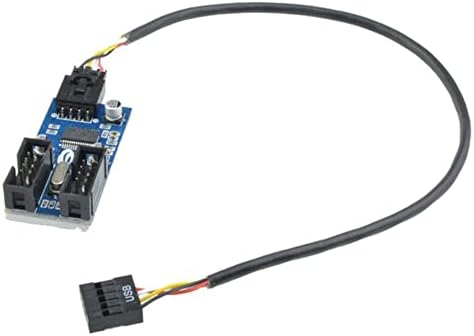 9pin USB заглавие машко 1 до 2 женски продолжение за сплитер кабел 9P адаптер за конектор