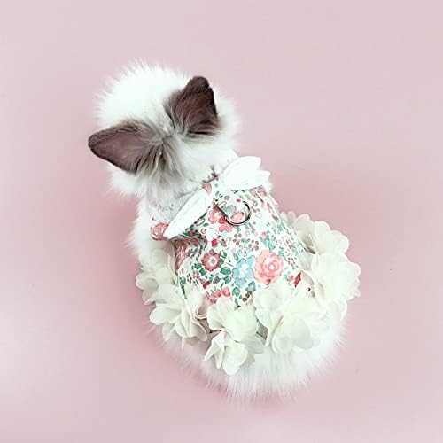 Зајак за појава на зајаци - памучен фустан за дишење за одење, доказ за бегство, мека лента поводник со прилагодлива тока за мало животинско зајаче мачко кутре кутре