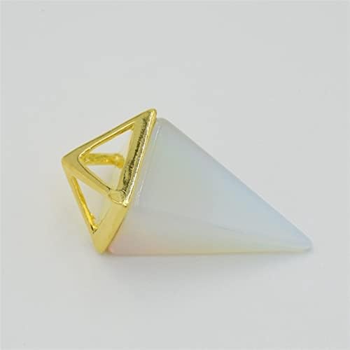 Кофорд исцелување Реики Чакра пирамида нишало природен аметистс камен ѓердан приврзок шестоаголен моден кристал столб Европски