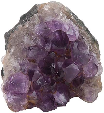 Кластер за аметист на тиије, исечете ги моќните моќни длабоки виолетови кристали роза јасен кварц суров природен аметист геодејски
