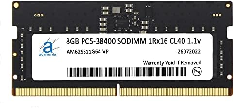 Адаманта 8 GB компатибилен со Dell G15 Gaming 5520 Special Edition DDR5 4800MHz PC5-38400 SODIMM 1RX16 CL40 1.1V 262 PIN лаптоп лаптоп меморија
