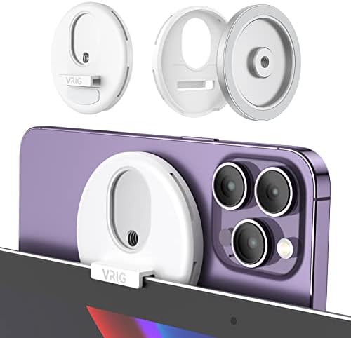 Vrig iPhone Webbam Mount за преглед на биро + uurig 360 ° ротирајте двојна топка супер прицврстувач