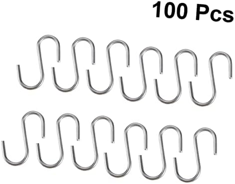 Didiseaon 100pcs Ѕид Монтирани Облека Закачалка Тава Тенџере Држач Решетката Е Куки Пластична Облека Закачалка Крпа Кука Решетката