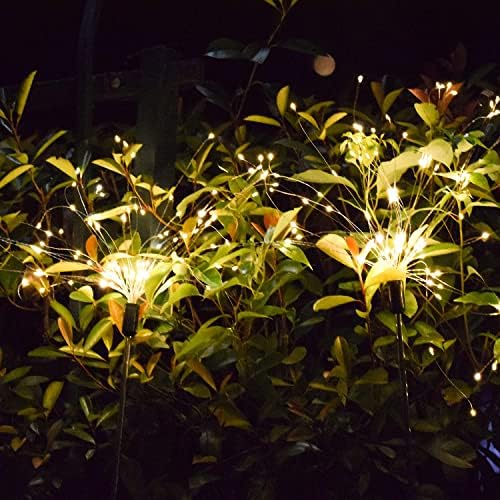 Светло на соларни огномет, дрво 2 пакувања 8 режими на блиц 120 LED- напојувани 40 бакарни жици жици пејзаж светло, DIY светла за патеката за патеки на задниот двор и Божиќн