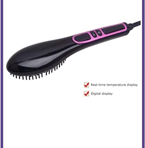 Четка за затегнување на косата MXJCC, четка за зацрвстување на косата, керамика, анти-скалд, LED индикатор, 110V-240V, топла четка за коса за брза и професионална салон за кос