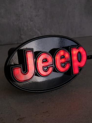 Автогема компатибилна/замена за LED -лесен приемник за приемник на лесникот Општо лиценциран капакот на Jeep Hitch