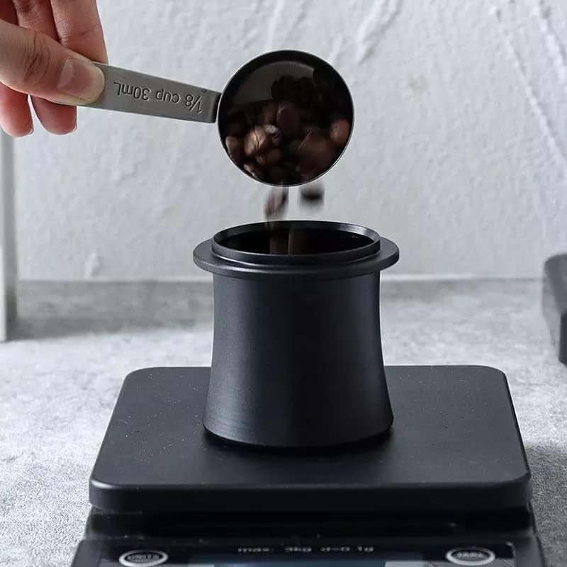 Куп за дозирање на еспресо 58мм, алуминиумска легура бариста кафе во прав дозирање на чаша компатибилен со сите корпи за портафилтер 58 мм