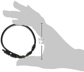 М2м петел прстен, кожа, 5 прилепувања, црна