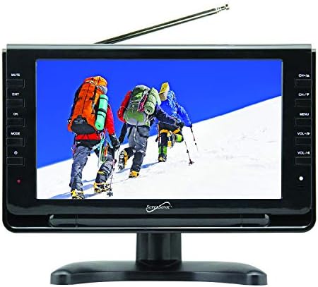 Суперсоничен SC-499 преносен екран на широк екран LCD дисплеј со дигитален ТВ-приемник, USB/SD влезови и AC/DC компатибилен за RVS, 9-инчен