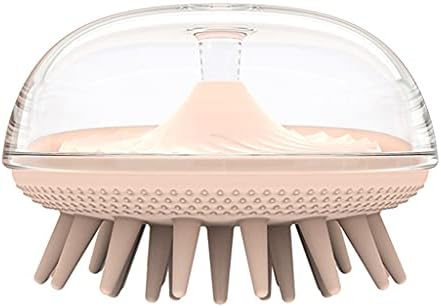 Qksky тркалезна медуза форма коса шампон четка силиконски влакната на воздухот перница Акупоинт глава Скалп масажа масажа чистење