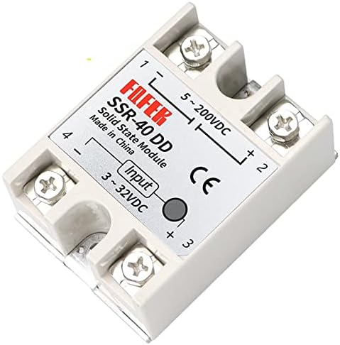 1PCS SSR-10DD/ 25DD/ 40DD DC CONTROL DC SSR Бела школка со една фаза на цврста состојба на цврста состојба без пластично покритие