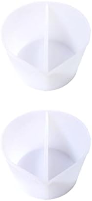 Аомазстал 2 парчиња разделени чаши за боја што истураат еднократна силиконска боја истурете ја чашата со 2 канали делители