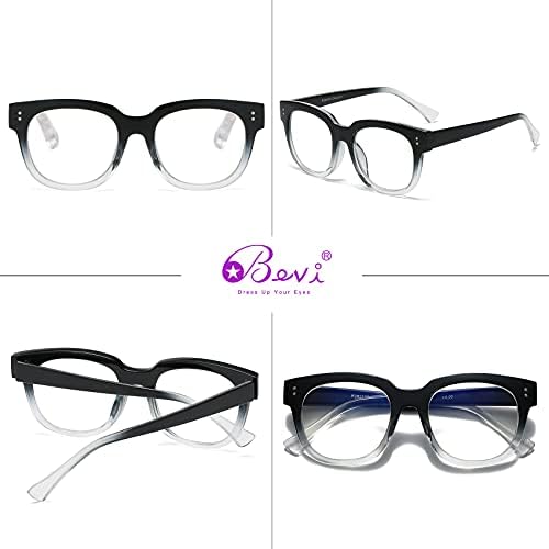 Беви сина светлина што блокира очила Стилски очила за читање Зголемувачки очила за мажи и жени