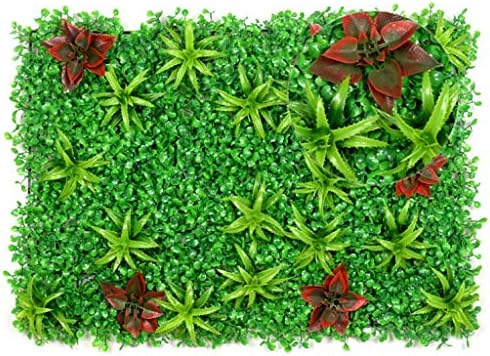Ynfngxu вештачко растение за ограда за приватност на растителна рамка за домашна градина во задниот двор, густа синтетичка пластична декорација за поддршка од 60х40см
