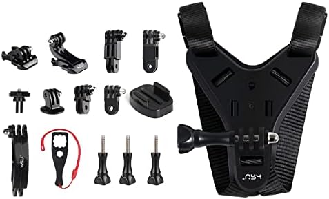 HSU Basic Adapter Grab Bag и Surf Mounts и кацига за кациги, монтирање на капка, компатибилен со GoPro Hero 11, 10, 9, 8, 7, 6, Акасо Кампарк и други акциони камери