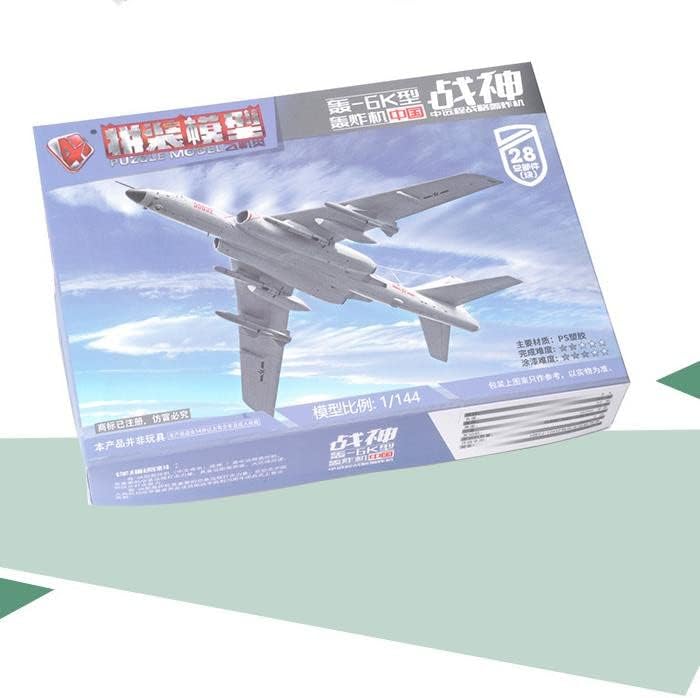Moudoauer 1: 144 Пластика Неисправен Кина H-6K бомбардер модел модел на модел на модел на симулација на авијациска изложба модел колекција