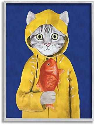 Рибарот на факултети рибар, мачка со жолт палто, дизајн од Коко де Париз