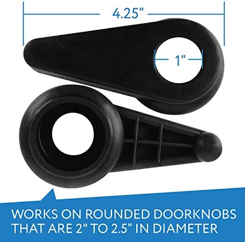 Импреса со две пакувања на вратата на вратата, меко гумано продолжение на Doorknob, ги претвора вратите во стилот на копчето