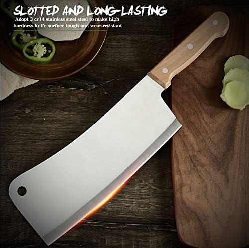 CRIVERS Cleaver Нож, Месо Cleaver, 3cr14 Нож Од Нерѓосувачки Челик 10 инчен Нож Кујнски Нож Целосна Танг Рачка Готвач Ножеви