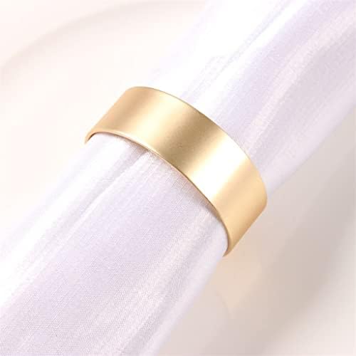 XJJZS 10 парчиња сјајно единечен круг мат златен салфетка тока мат сребрена салфетка прстен метална салфетка тока