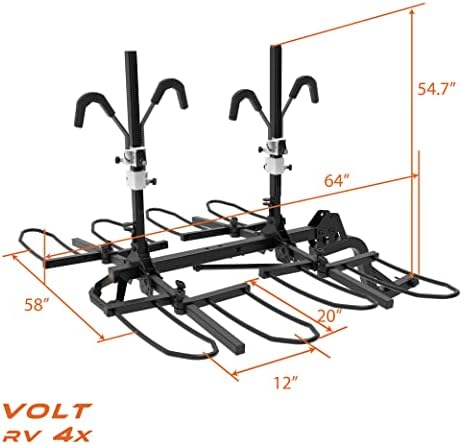 Хиперакс Специјални Комбо-Волт RV 4X СО 2x Е-Велосипед Адаптер &засилувач; Челик Заклучување-Кабел-Накуцване Монтирани 4 Велосипед Решетката
