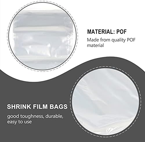 Doitool смалување на завиткувани кеси од живина од живина од живина 200 парчиња, смачкана торба за завиткување чиста полиолефин топлина