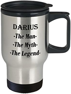 Дариј-Човекот Митот Легендата Прекрасно Кафе Кригла Подарок - 14оз Патување Кригла
