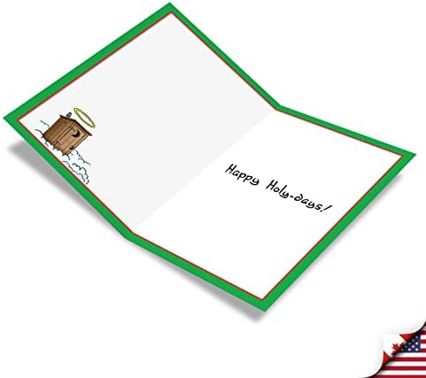 Pack Bobleworks од 12 смешни Божиќни честитки со коверти, празничен хумор за мажи и жени - Holy SH -T B1893