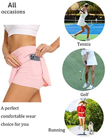 Тениско здолниште на тениско здолниште на Еишопеер со високи атлетски здолништа со џебови шорцеви обични тренинзи за голф здолништа